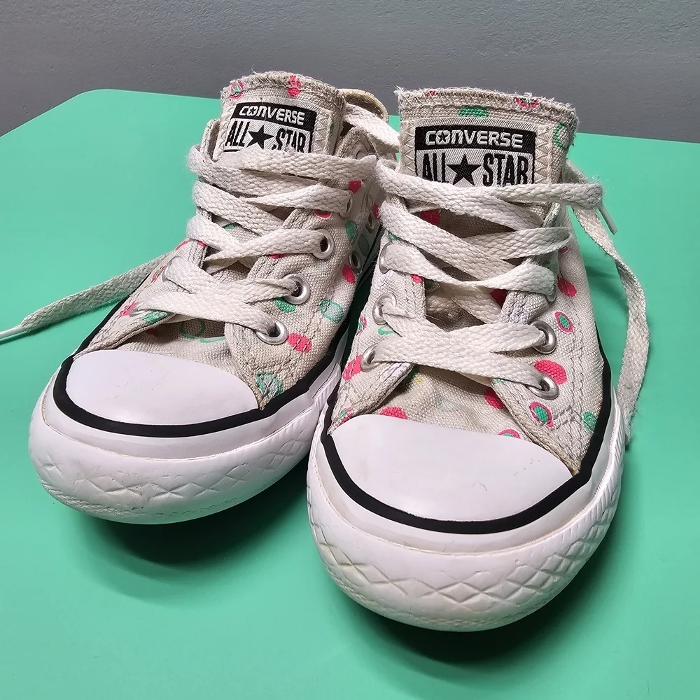 Converse Kids' White and Pink All Star Shoes